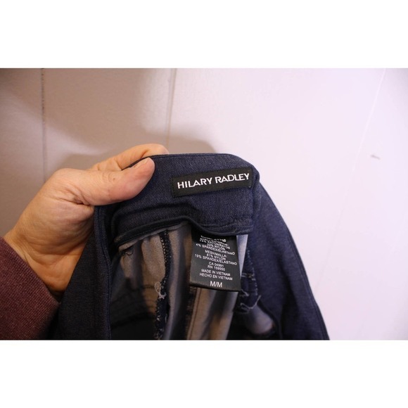 Hilary Radley Crop Stretch Pants Pull On Dark Blue Size M - Picture 3 of 3